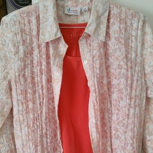 Twin set blouse and tank